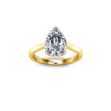 SADIE - Pear Cut Diamond Solitaire Engagement Ring in Yellow Gold - HEERA DIAMONDS