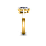 SADIE - Pear Cut Diamond Solitaire Engagement Ring in Yellow Gold - HEERA DIAMONDS
