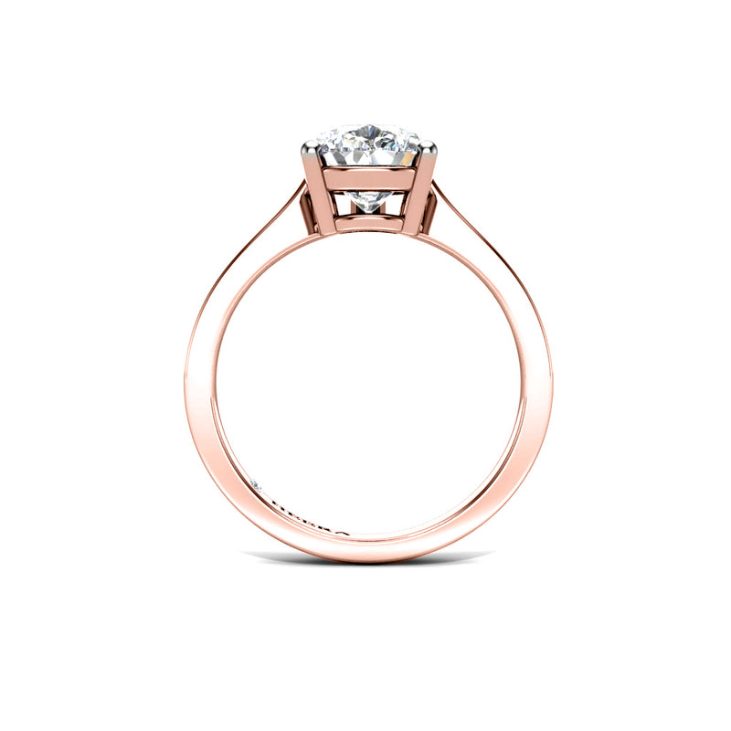 SADIE - Pear Cut Diamond Solitaire Engagement Ring in Rose Gold - HEERA DIAMONDS