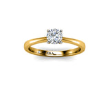 Ryme - Round Brilliant Solitaire Engagement Ring in Yellow Gold - HEERA DIAMONDS