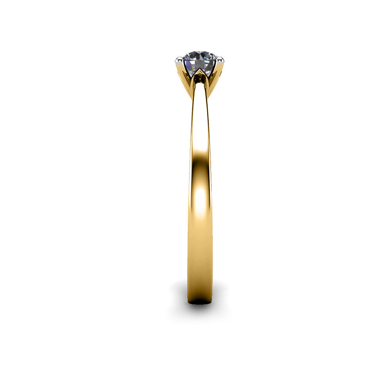 Ryme - Round Brilliant Solitaire Engagement Ring in Yellow Gold - HEERA DIAMONDS