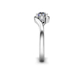 CELADON - Round Brilliants Trilogy Engagement Ring in Platinum - HEERA DIAMONDS