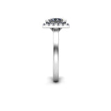 GENARA II - Princess Cut Engagement Ring with Diamond Halo in Platinum - HEERA DIAMONDS