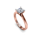 INDIA - Round Brilliant Diamond Solitaire Engagement Ring in Rose Gold - HEERA DIAMONDS