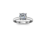 INDIA - Round Brilliant Diamond Solitaire Engagement Ring in Platinum - HEERA DIAMONDS