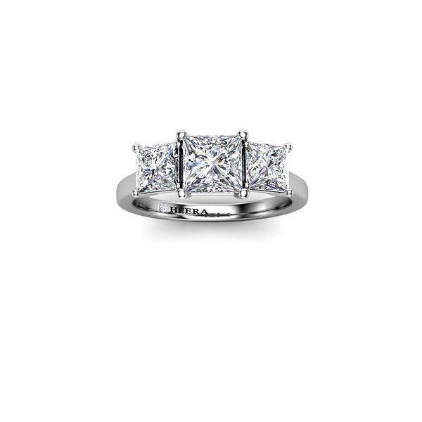 STRAWBERRY - Princesses Trilogy Engagement Ring in Platinum - HEERA DIAMONDS