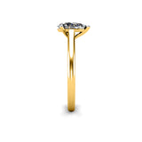 SARAI - Pear Cut Diamond Solitaire Engagement Ring in Yellow Gold - HEERA DIAMONDS