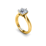 JANIAH - Round Brilliant Diamond Solitaire Engagement Ring in Yellow Gold - HEERA DIAMONDS