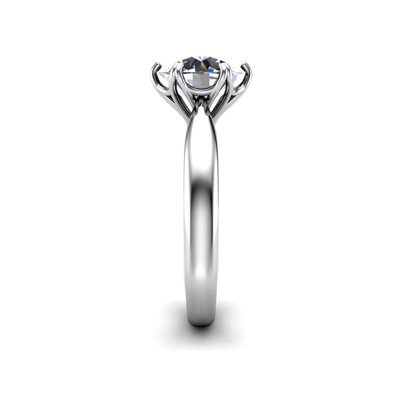 JANIAH - Round Brilliant Diamond Solitaire Engagement Ring in Platinum - HEERA DIAMONDS