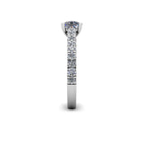 WHITNEY - The Emerald Diamond Twist Engagement Ring in Platinum - HEERA DIAMONDS