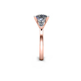 PUNCH - Princess and Pears Trilogy Engagement Ring in Rose Gold - HEERA DIAMONDS