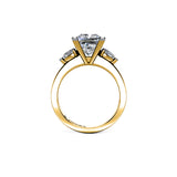 PUNCH - Princess and Pears Trilogy Engagement Ring in Yellow Gold - HEERA DIAMONDS