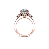 PUNCH - Princess and Pears Trilogy Engagement Ring in Rose Gold - HEERA DIAMONDS