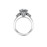 PUNCH - Princess and Pears Trilogy Engagement Ring in Platinum - HEERA DIAMONDS
