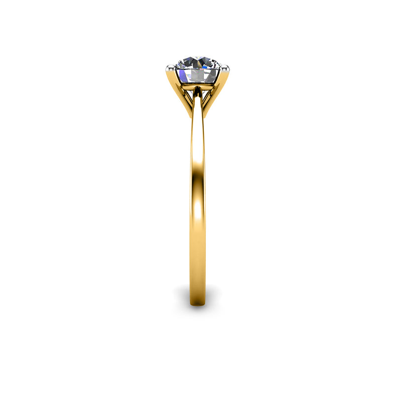 KAE - Round Brilliant Diamond Solitaire Engagement Ring in Yellow Gold - HEERA DIAMONDS