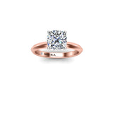 IVY - Cushion Cut Diamond Solitaire Engagement Ring in Rose Gold - HEERA DIAMONDS