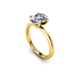 ELYSIA - Oval Cut Diamond Solitaire Engagement Ring in Yellow Gold - HEERA DIAMONDS