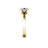 ELYSIA - Oval Cut Diamond Solitaire Engagement Ring in Yellow Gold - HEERA DIAMONDS