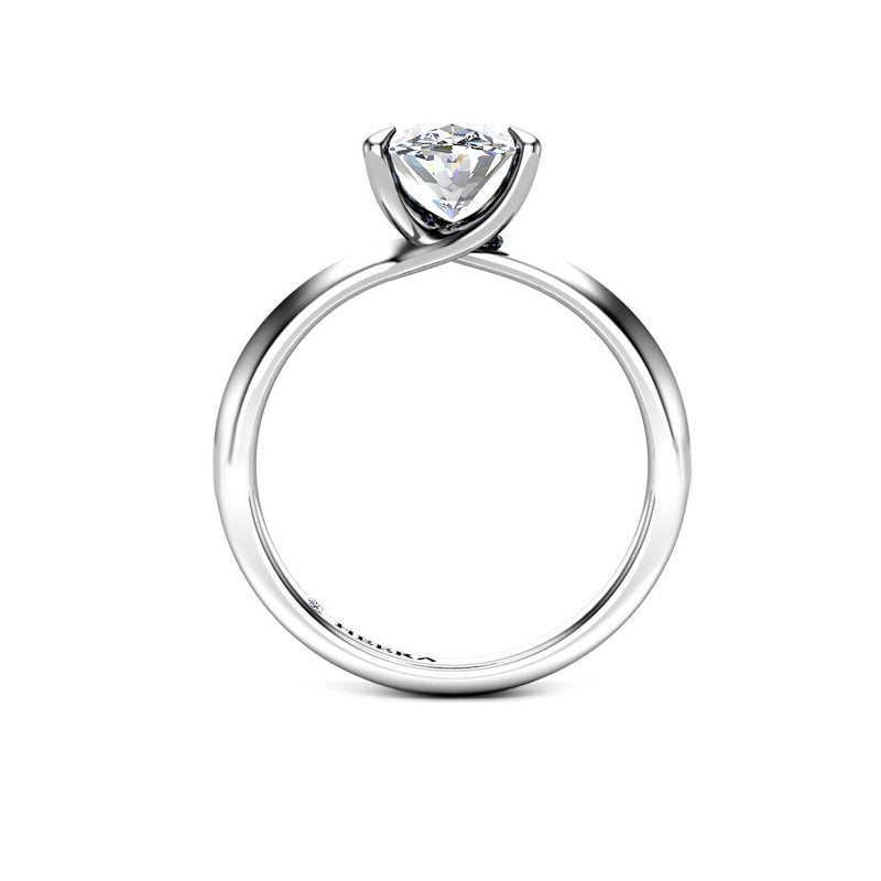 ELYSIA - Oval Cut Diamond Solitaire Engagement Ring in Platinum - HEERA DIAMONDS