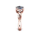 XIMENA - Cushion Cut Diamond Solitaire Engagement Ring in Rose Gold - HEERA DIAMONDS