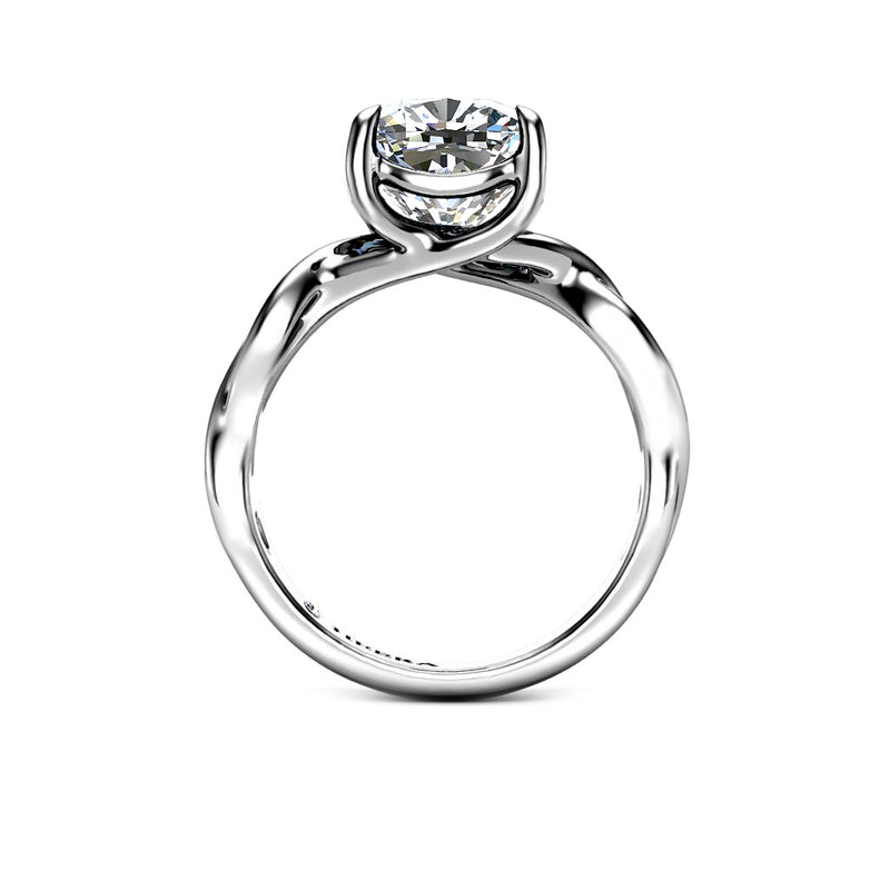 XIMENA - Cushion Cut Diamond Solitaire Engagement Ring in Platinum - HEERA DIAMONDS