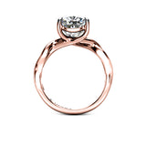 XIMENA - Cushion Cut Diamond Solitaire Engagement Ring in Rose Gold - HEERA DIAMONDS