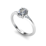 MARGA - Oval Solitaire Engagement Ring in Platinum - HEERA DIAMONDS