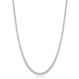Semi Bezel Tennis Necklace - HEERA DIAMONDS