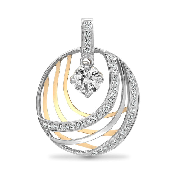 18ct circle Diamond Pendant - HEERA DIAMONDS