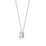 18ct White 0.25ct Threaded Rub over set Diamond Pendant - HEERA DIAMONDS