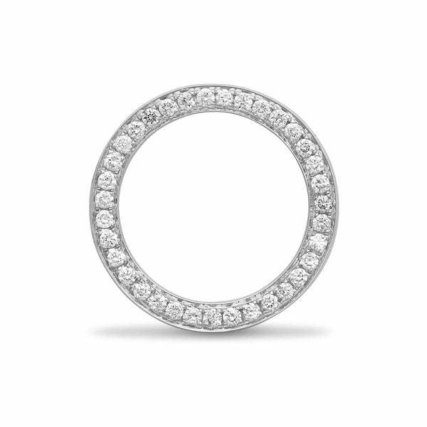 18ct White 0.50ct Circle Pendant - HEERA DIAMONDS