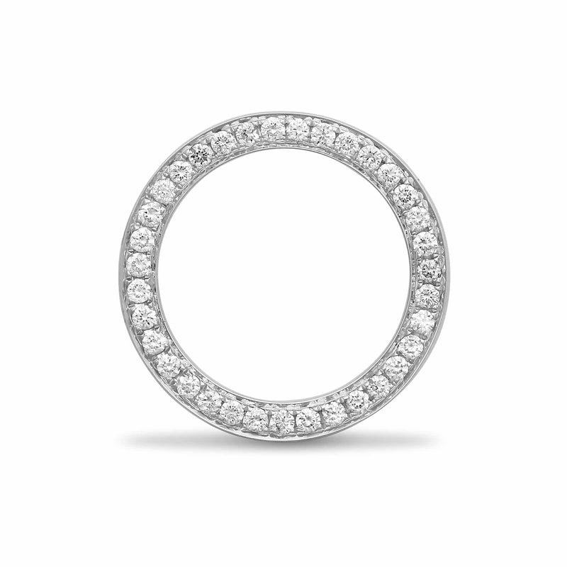 18ct White 0.50ct Circle Pendant - HEERA DIAMONDS