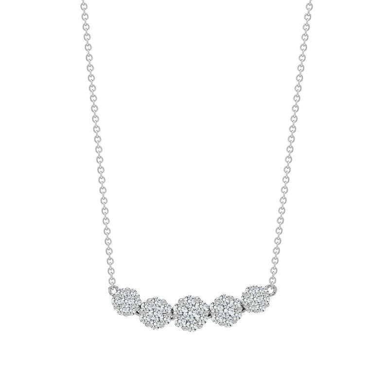18ct White 0.75ct Diamond Pendant - 18" Chain included - HEERA DIAMONDS
