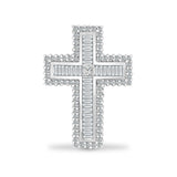 18ct White Gold Diamond Cross - HEERA DIAMONDS