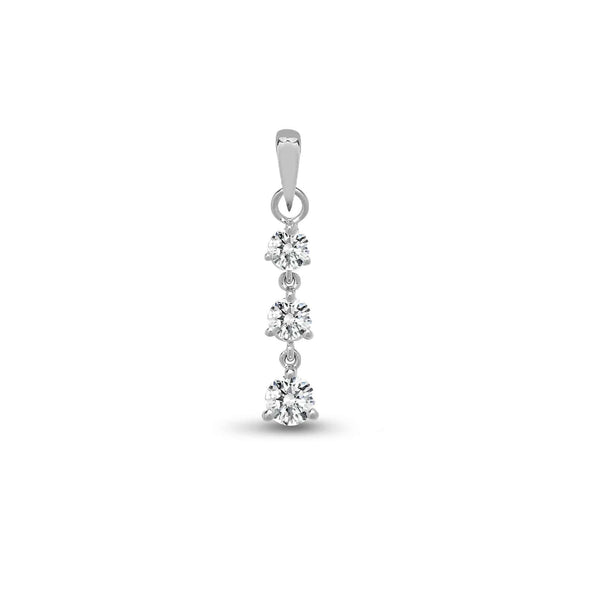 18ct White Gold Diamond Pendant - HEERA DIAMONDS