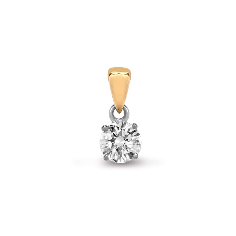 18ct Yellow Gold 1.00ct 4 Claw Diamond Solitaire Pendant - HEERA DIAMONDS