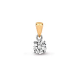 18ct Yellow Gold 10pt 4 Claw Diamond Solitaire Pendant - HEERA DIAMONDS