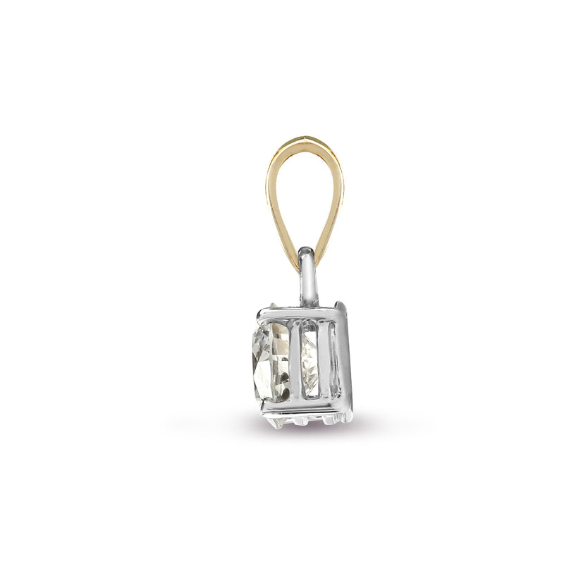 18ct Yellow Gold 10pt 4 Claw Diamond Solitaire Pendant - HEERA DIAMONDS