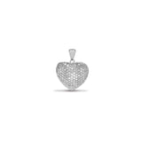 9ct White Gold Diamond Heart Pendant - HEERA DIAMONDS