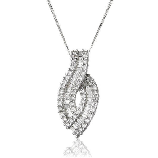 Curvy Diamond Drop Pendant - HEERA DIAMONDS