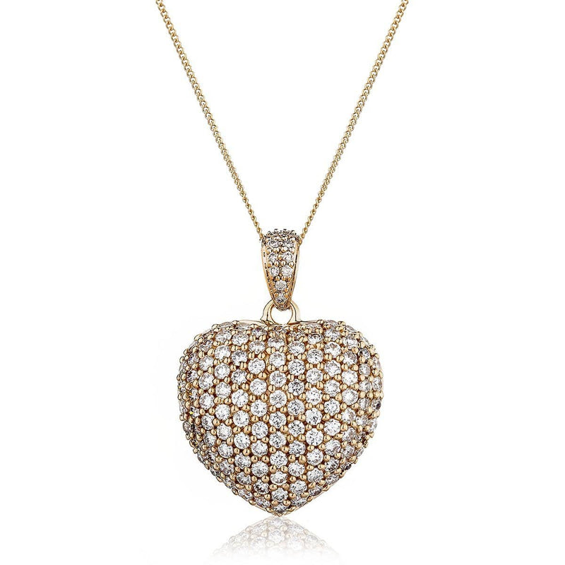 Heart Pave Diamond Pendant - HEERA DIAMONDS