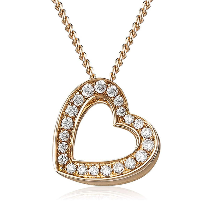 Rose Gold Heart Pendant - HEERA DIAMONDS