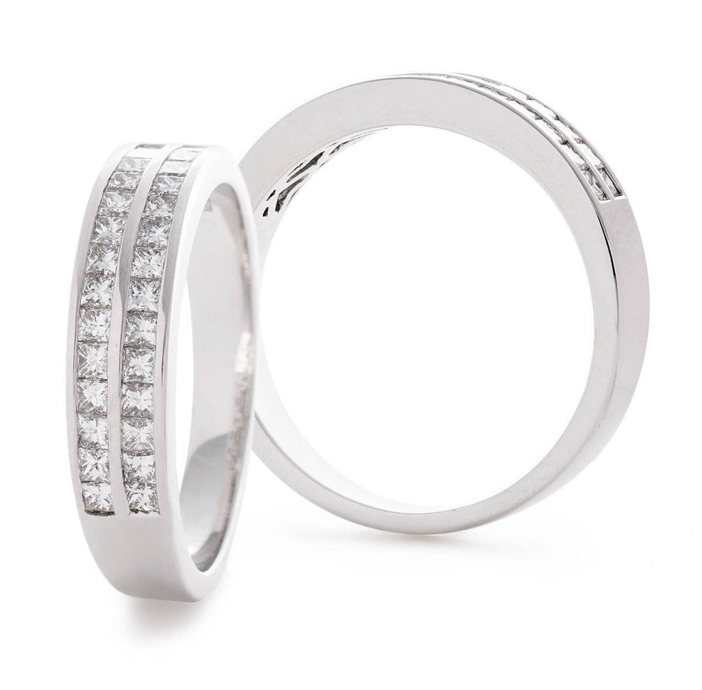 18+ Double Band Wedding Ring Set