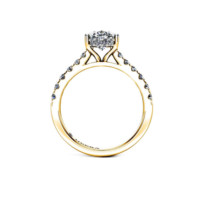 NIYA - Oval Cut Solitaire Engagement Ring in Yellow Gold - HEERA DIAMONDS