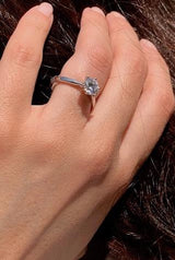 JORDAN - Round Brilliant 6 Claw Solitaire Engagement Ring in Platinum - HEERA DIAMONDS