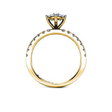 SHANTELLE - Marquise Cut Engagement Ring with Diamond Shoulders in Yellow Gold - HEERA DIAMONDS