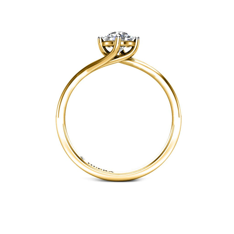 KHAIRI - Round Brilliant Solitaire Engagement Ring in Yellow Gold - HEERA DIAMONDS