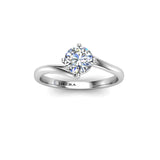 KHAIRI - Round Brilliant Solitaire Engagement Ring in Platinum - HEERA DIAMONDS