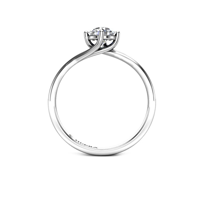 KHAIRI - Round Brilliant Solitaire Engagement Ring in Platinum - HEERA DIAMONDS