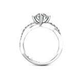AMIRA - Round Brilliant Diamond Engagement Ring in Platinum - HEERA DIAMONDS